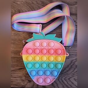 Pop it bag rainbow colors strawberry